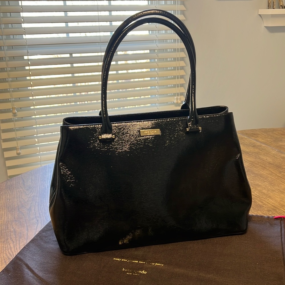 kate spade black Patent Leather shoulder bag
